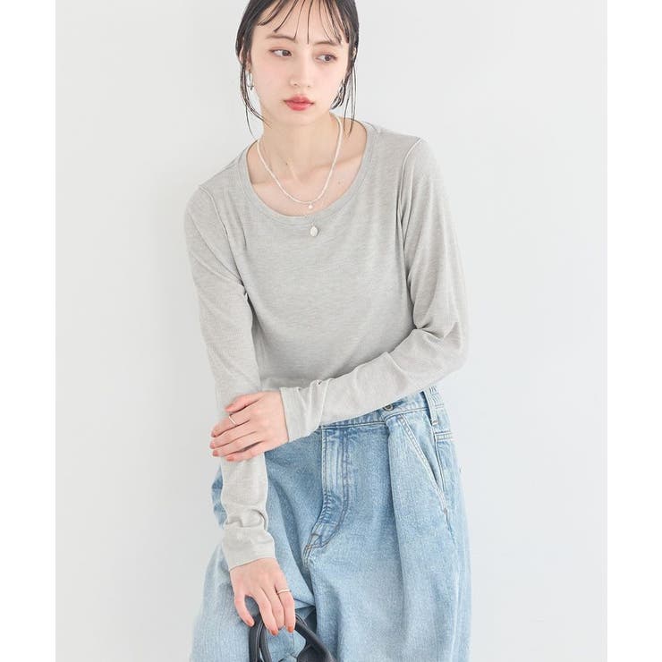グレー | 微シアーメロープルオーバー | earth music&ecology 
