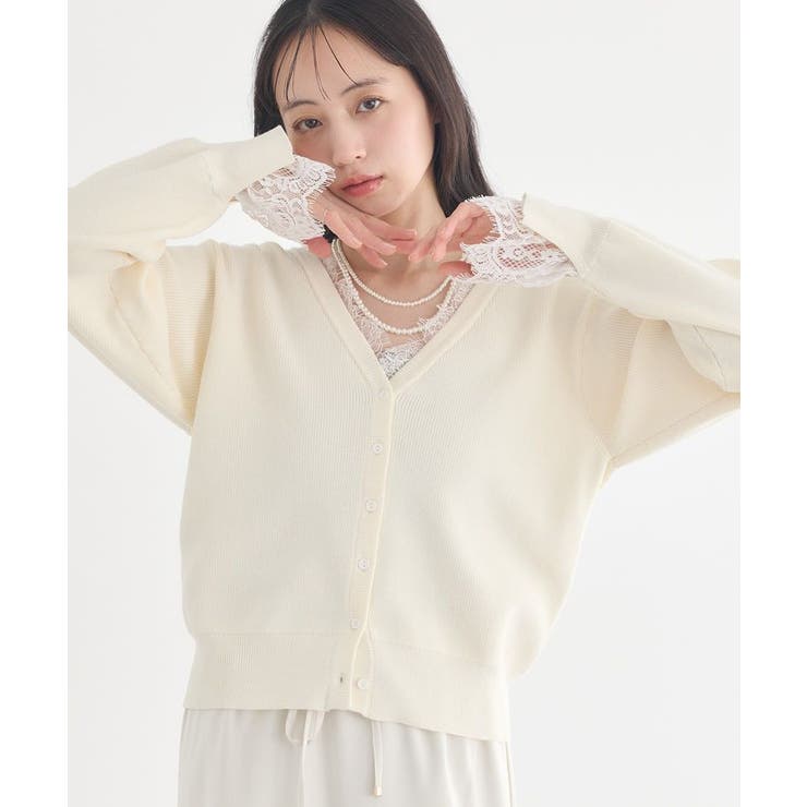 レーストリムカーディガン | earth music&ecology  | 詳細画像28 