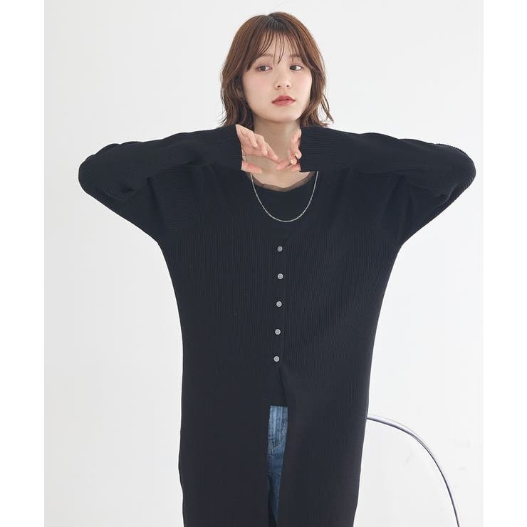 Vネックニットワンピース | earth music&ecology  | 詳細画像12 