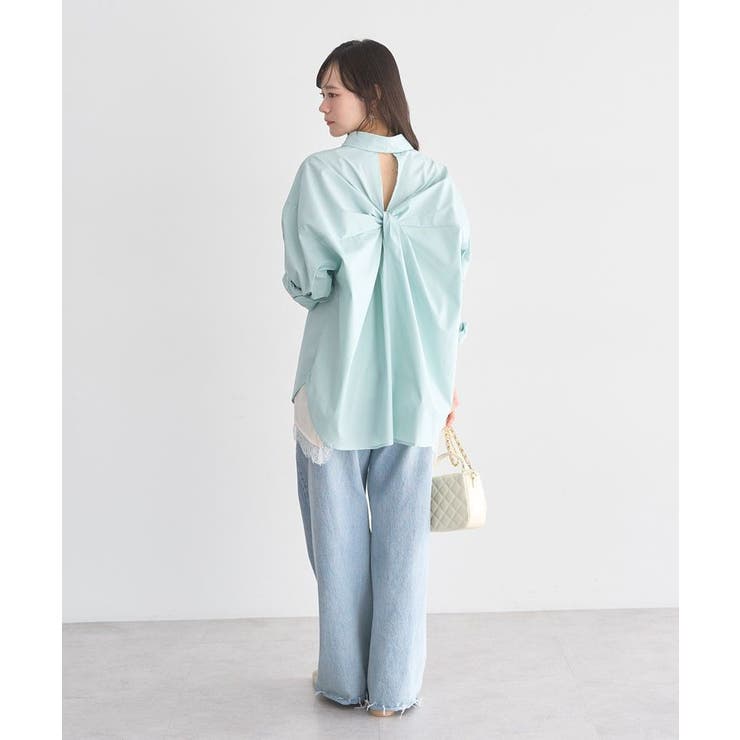 バックツイストオーバーシャツ | earth music&ecology  | 詳細画像10 