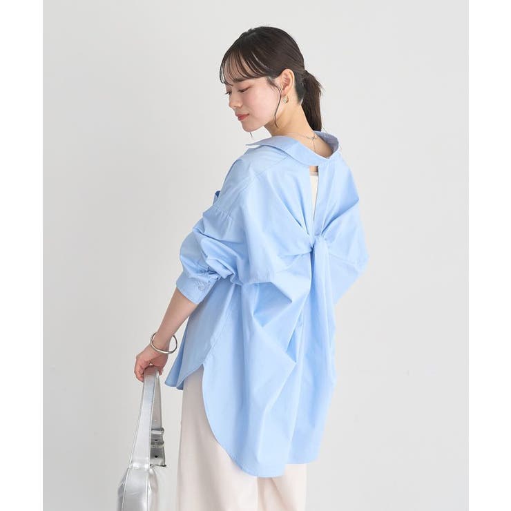 バックツイストオーバーシャツ | earth music&ecology  | 詳細画像18 