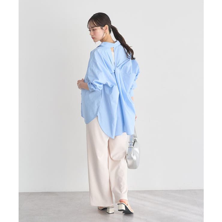 バックツイストオーバーシャツ | earth music&ecology  | 詳細画像21 