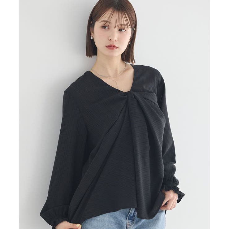 フロントツイストブラウス | earth music&ecology  | 詳細画像1 