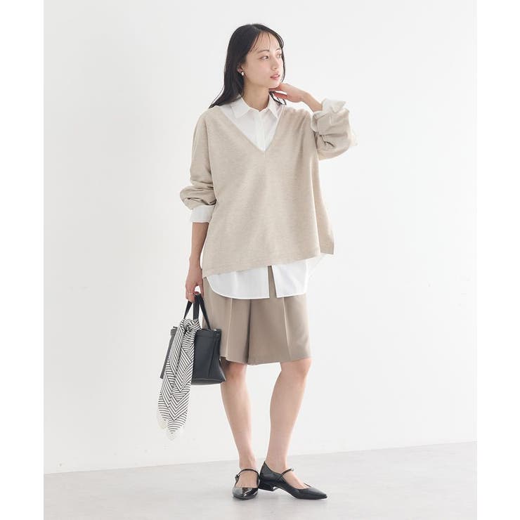 ディープVネックプルオーバー | earth music&ecology  | 詳細画像15 