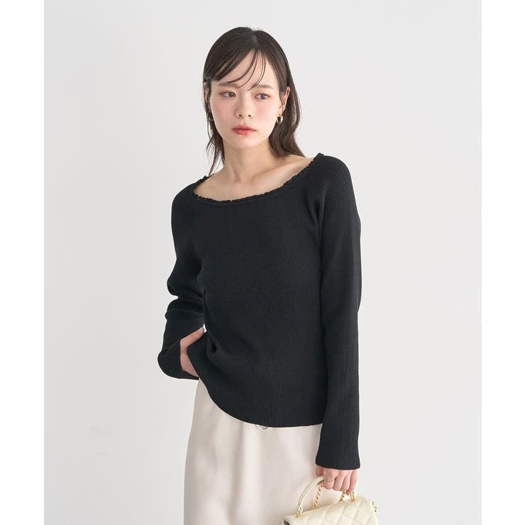 レーストリムリブニットプルオーバー | earth music&ecology  | 詳細画像14 