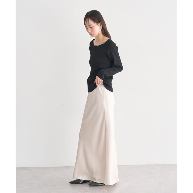 レーストリムリブニットプルオーバー | earth music&ecology  | 詳細画像16 