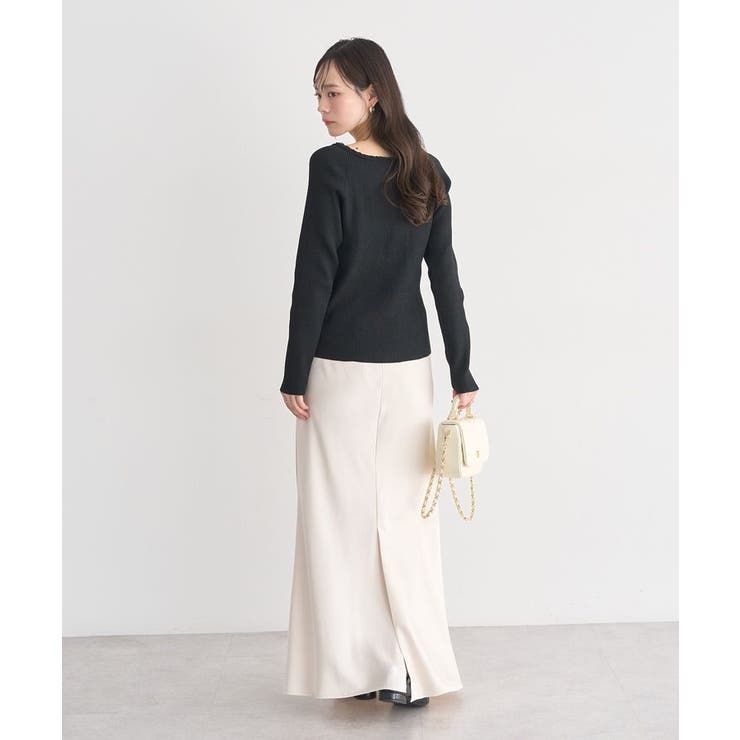 レーストリムリブニットプルオーバー | earth music&ecology  | 詳細画像17 