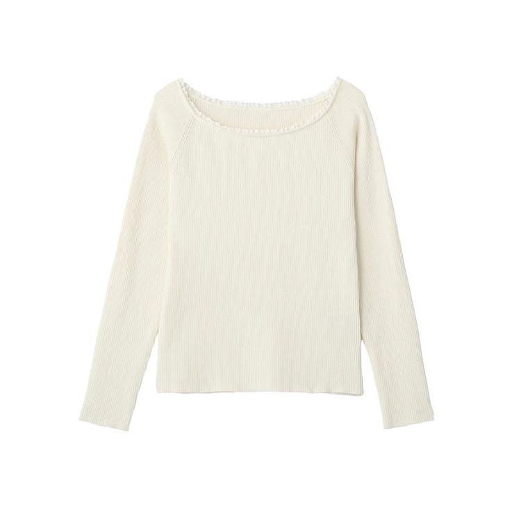 レーストリムリブニットプルオーバー | earth music&ecology  | 詳細画像21 