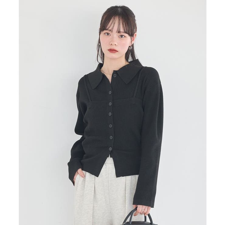 襟付きニットアンサンブル | earth music&ecology  | 詳細画像11 