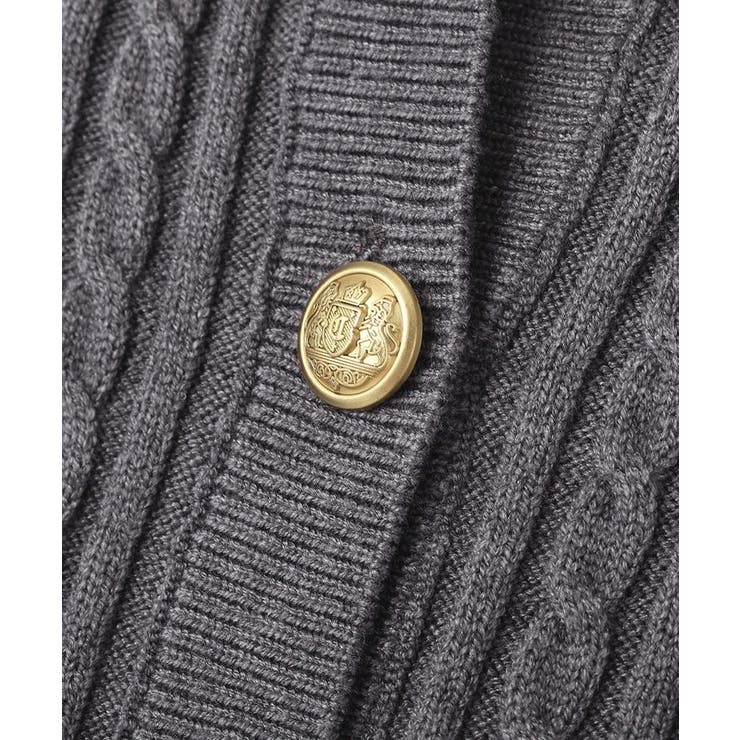 プリーツレイヤーケーブルニットカーディガン | earth music&ecology  | 詳細画像23 