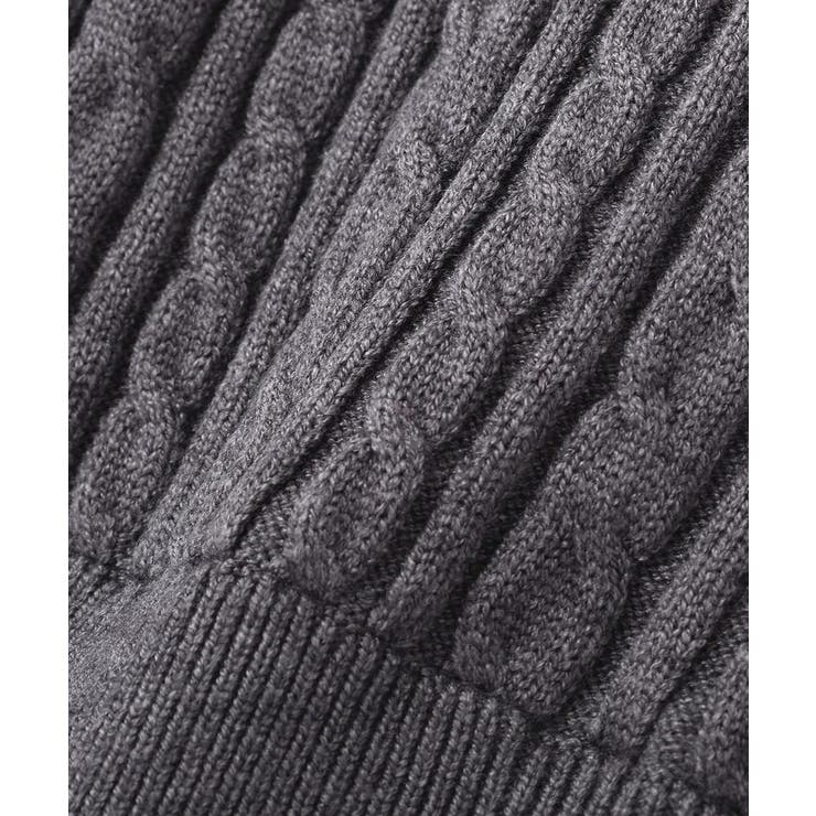 プリーツレイヤーケーブルニットカーディガン | earth music&ecology  | 詳細画像24 