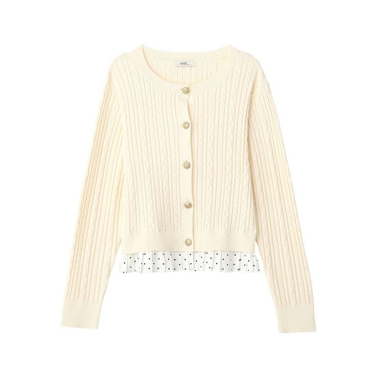 プリーツレイヤーケーブルニットカーディガン | earth music&ecology  | 詳細画像26 