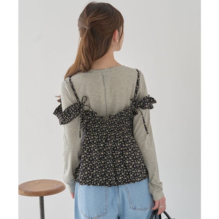 フラワーペプラムビスチェ | earth music&ecology  | 詳細画像15 