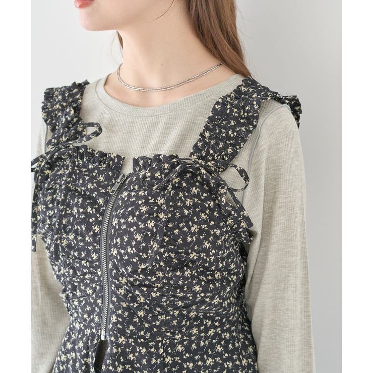 フラワーペプラムビスチェ | earth music&ecology  | 詳細画像20 