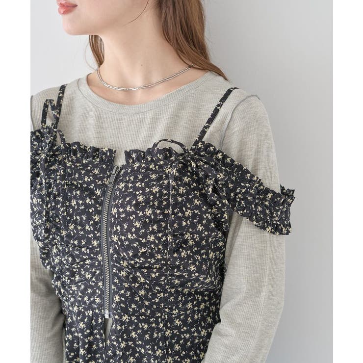 フラワーペプラムビスチェ | earth music&ecology  | 詳細画像21 