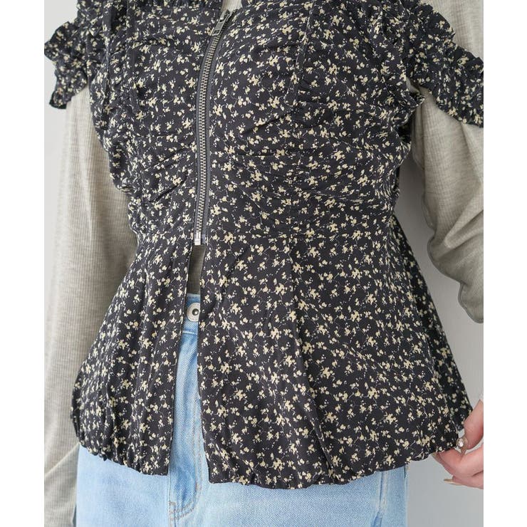 フラワーペプラムビスチェ | earth music&ecology  | 詳細画像22 