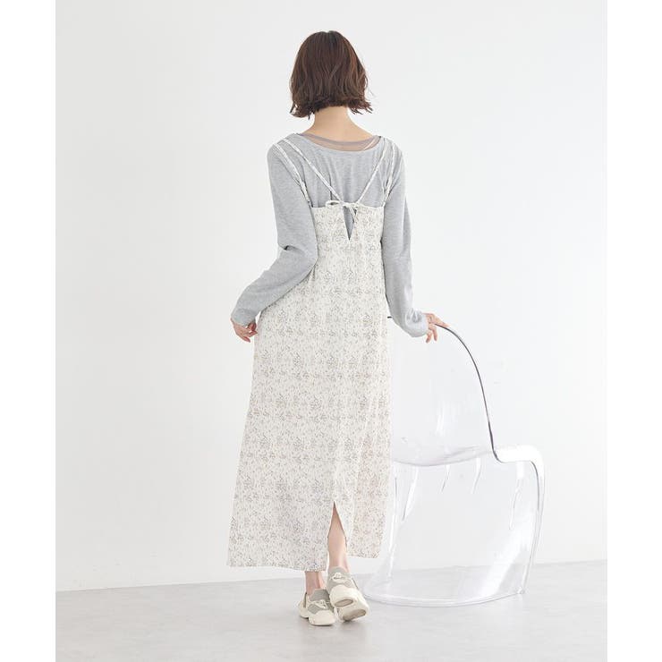 フラワーバッククロスキャミワンピース | earth music&ecology  | 詳細画像12 