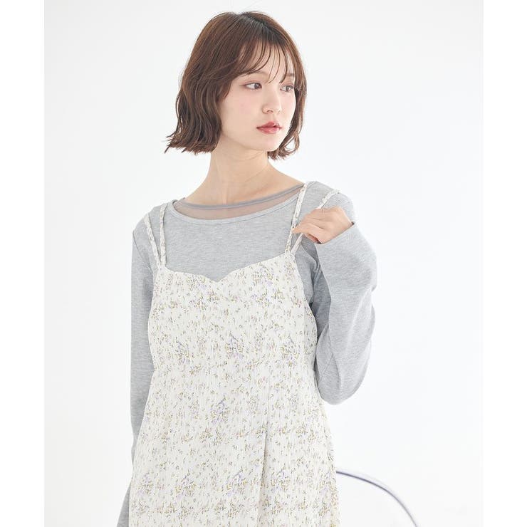 フラワーバッククロスキャミワンピース | earth music&ecology  | 詳細画像13 