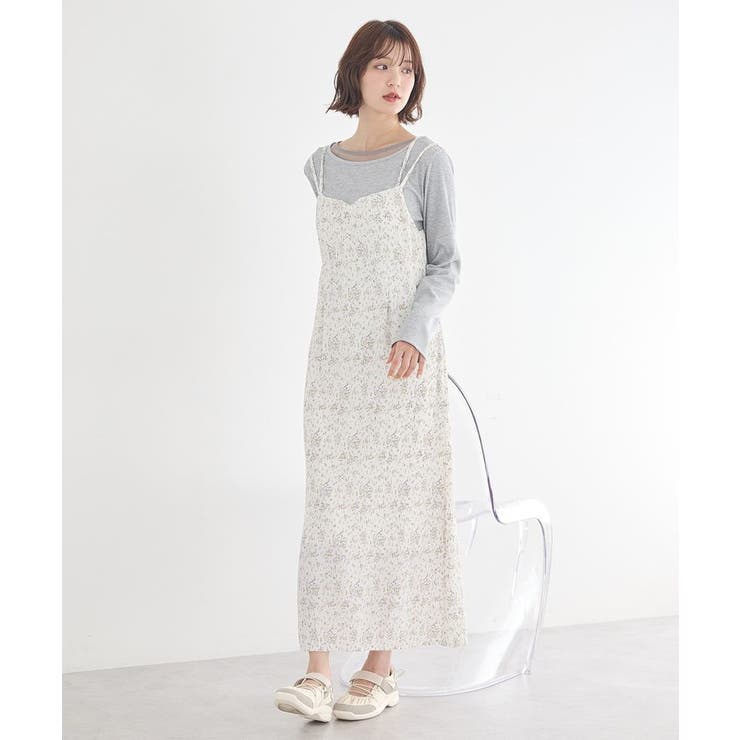 フラワーバッククロスキャミワンピース | earth music&ecology  | 詳細画像9 