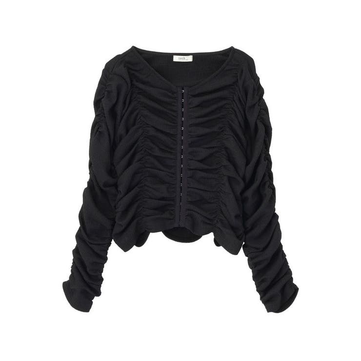 フロントホックシャーリングトップス | earth music&ecology  | 詳細画像26 