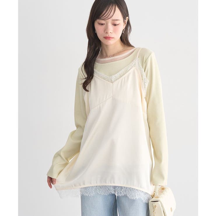 ランジェリーライクレースキャミ | earth music&ecology  | 詳細画像19 