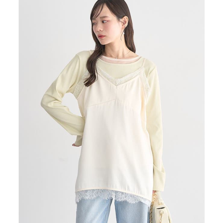 ランジェリーライクレースキャミ | earth music&ecology  | 詳細画像20 