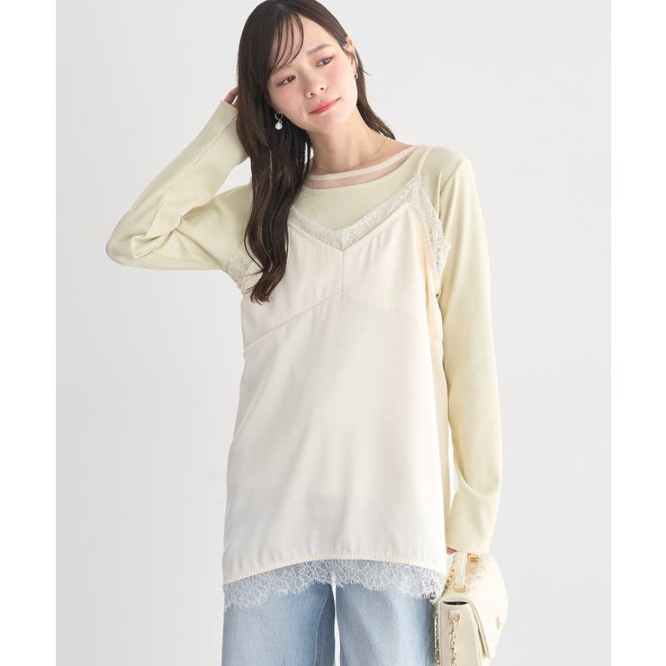 ランジェリーライクレースキャミ | earth music&ecology  | 詳細画像21 