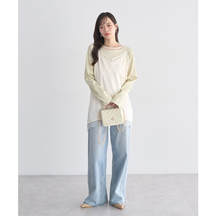 ランジェリーライクレースキャミ | earth music&ecology  | 詳細画像22 