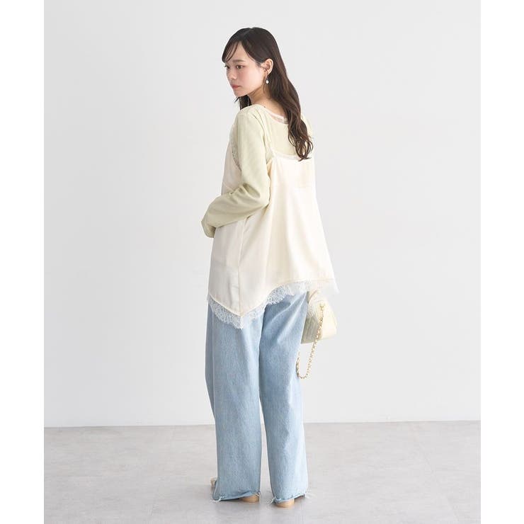 ランジェリーライクレースキャミ | earth music&ecology  | 詳細画像24 