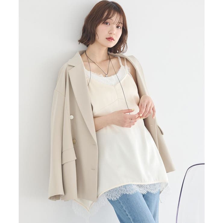 ランジェリーライクレースキャミ | earth music&ecology  | 詳細画像25 