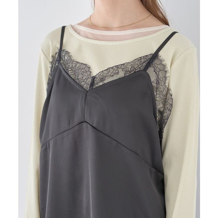 ランジェリーライクレースキャミ | earth music&ecology  | 詳細画像35 