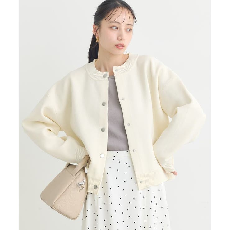 アイボリー | メタルボタンカーディガン | earth music&ecology 