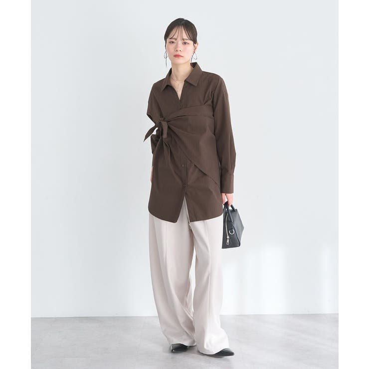 スカーフ付きスキッパーシャツ | earth music&ecology  | 詳細画像11 