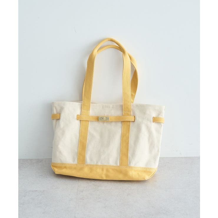 イエロー | ベルトキャンバストートバッグ L | earth music&ecology 