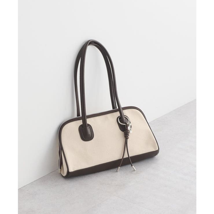 ブラウン | チャーム付きオブロングボストン | earth music&ecology 