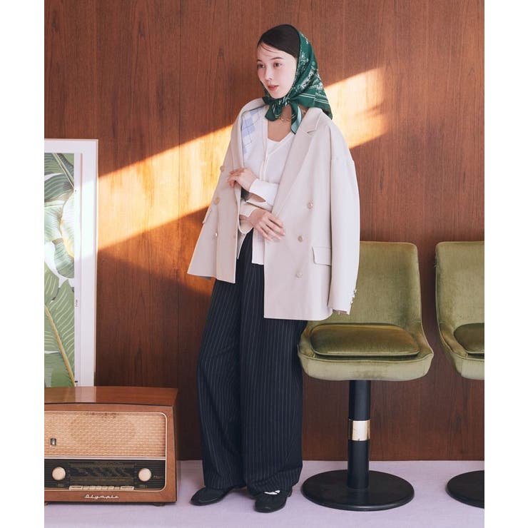 ボタニカル柄スカーフ(70×70) | earth music&ecology  | 詳細画像3 