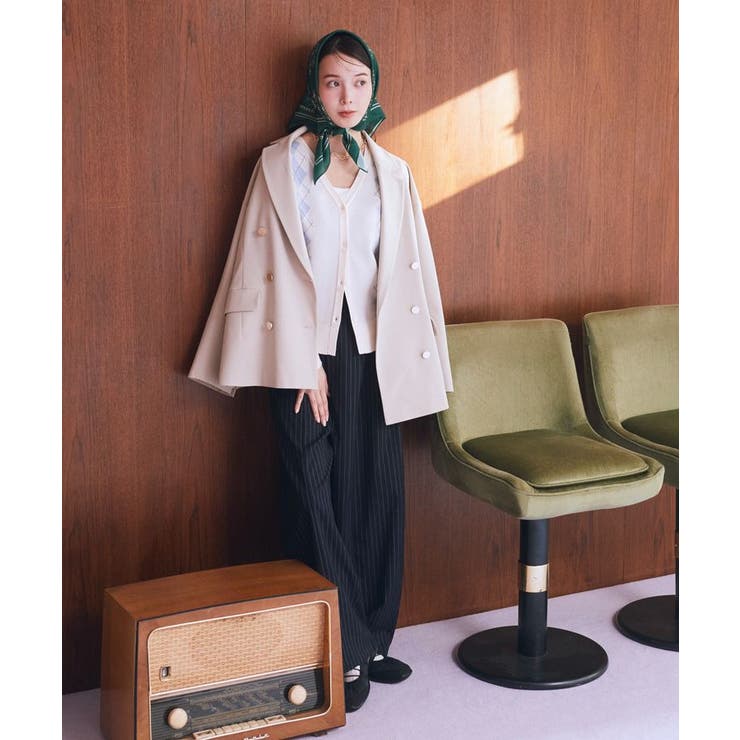 ボタニカル柄スカーフ(70×70) | earth music&ecology  | 詳細画像4 