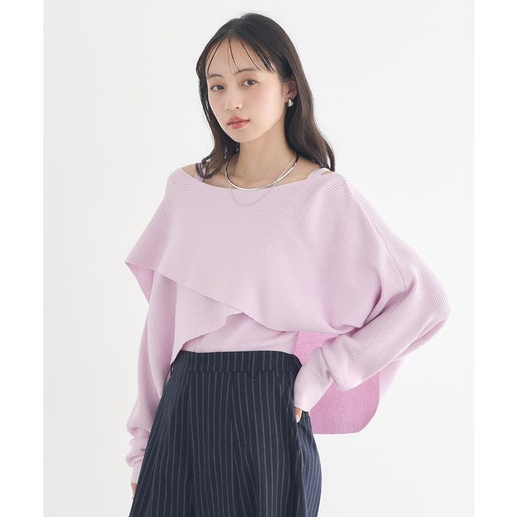 SET2点クロスニット＋キャミソール | earth music&ecology  | 詳細画像3 