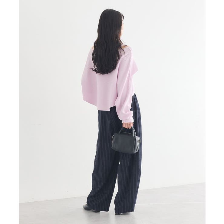 SET2点クロスニット＋キャミソール | earth music&ecology  | 詳細画像9 