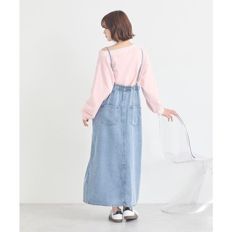 ダブルジップデニムキャミワンピース | earth music&ecology  | 詳細画像5 