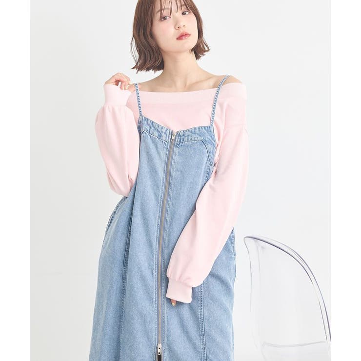 ダブルジップデニムキャミワンピース | earth music&ecology  | 詳細画像6 