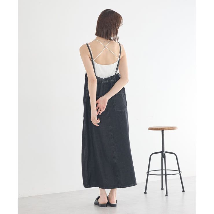 ダブルジップデニムキャミワンピース | earth music&ecology  | 詳細画像14 