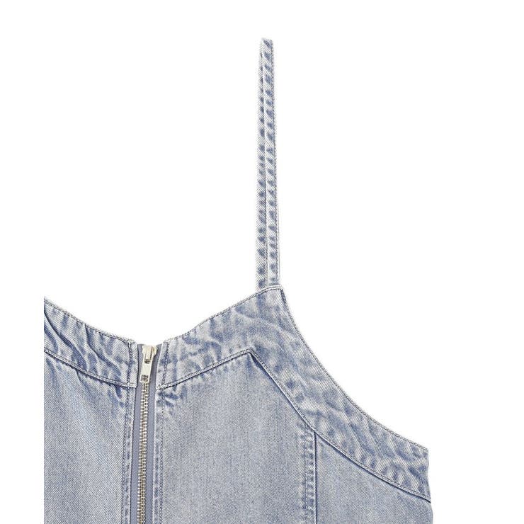 ダブルジップデニムキャミワンピース | earth music&ecology  | 詳細画像22 