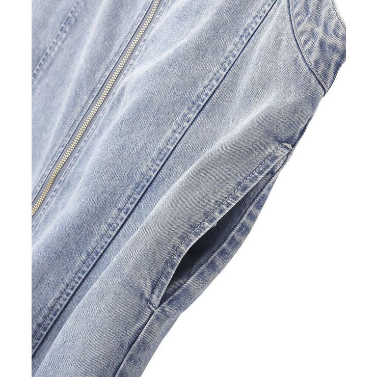 ダブルジップデニムキャミワンピース | earth music&ecology  | 詳細画像24 