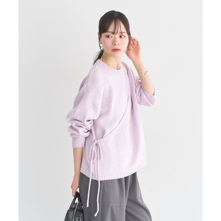 サイドリボンカシュクールニット | earth music&ecology  | 詳細画像5 