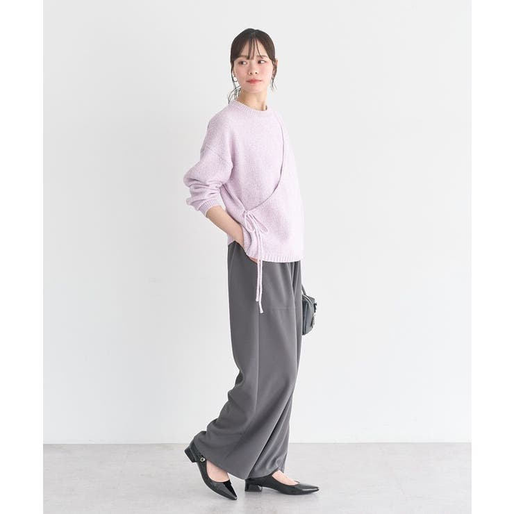 サイドリボンカシュクールニット | earth music&ecology  | 詳細画像8 