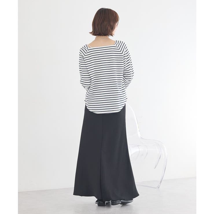 バイカラースクエアネックボーダープルオーバー | earth music&ecology  | 詳細画像16 