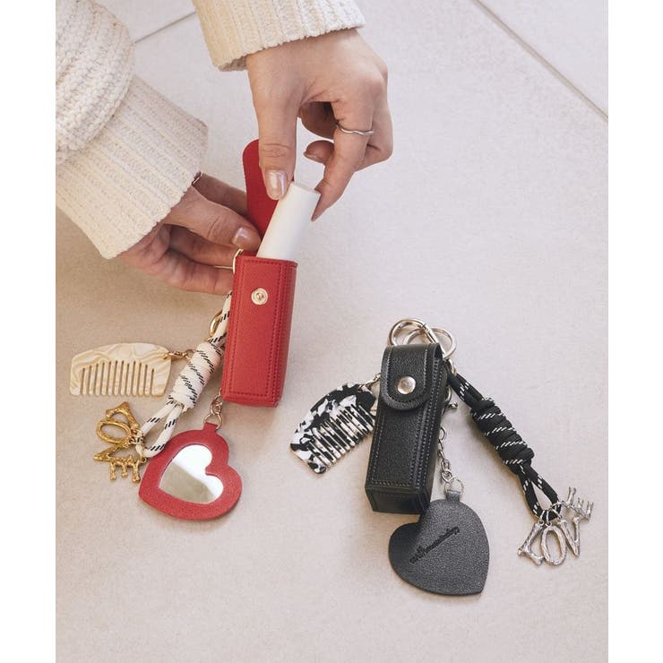 リップケース付きマルチハートチャーム | earth music&ecology  | 詳細画像1 