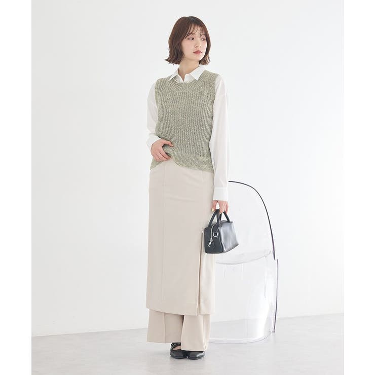 ジップスリットIラインスカート | earth music&ecology  | 詳細画像13 