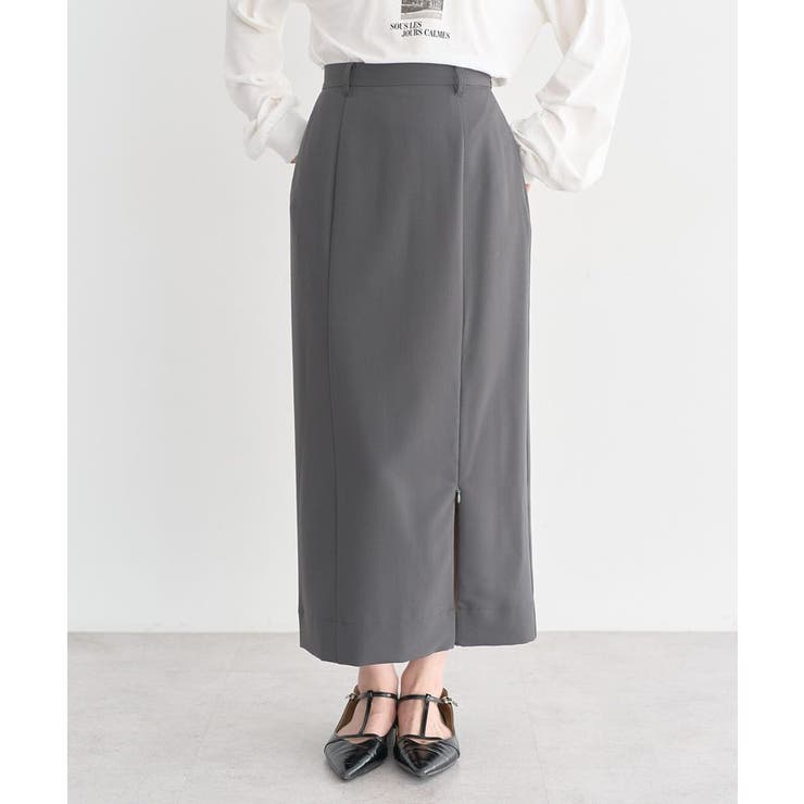 ジップスリットIラインスカート | earth music&ecology  | 詳細画像8 